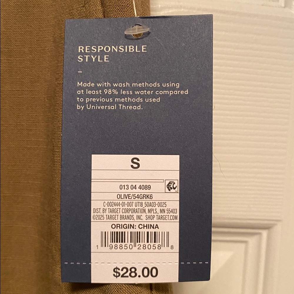 Universal Thread Women’s Olive Barrel Leg Cargo Pants…size S - Picture 5 of 5